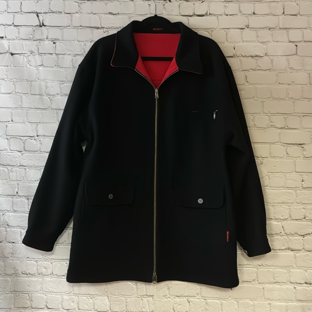 Marlboro Vintage Red and Black Reversible Wool Jacket